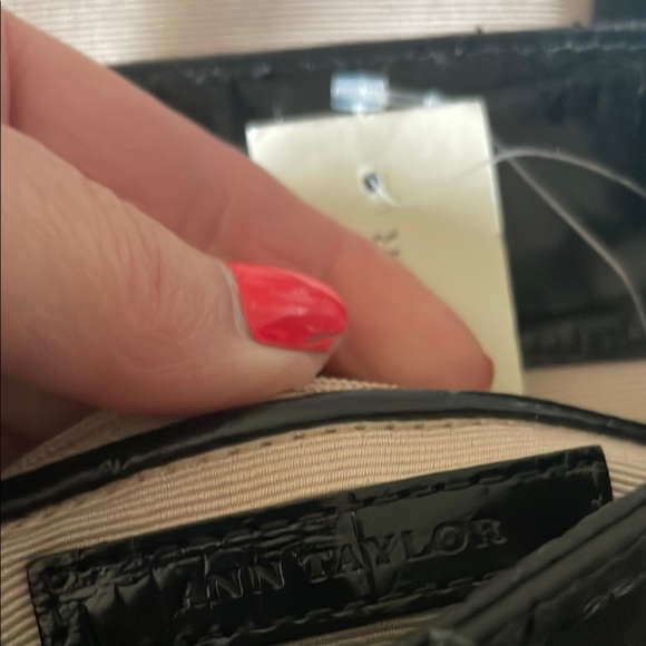 Ann Taylor Black Shoulder Bag with silver Accents NWT - Picture 10 of 15